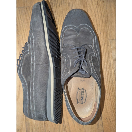 Florsheim Gray Suede Wingtip Lace-Up Oxfords