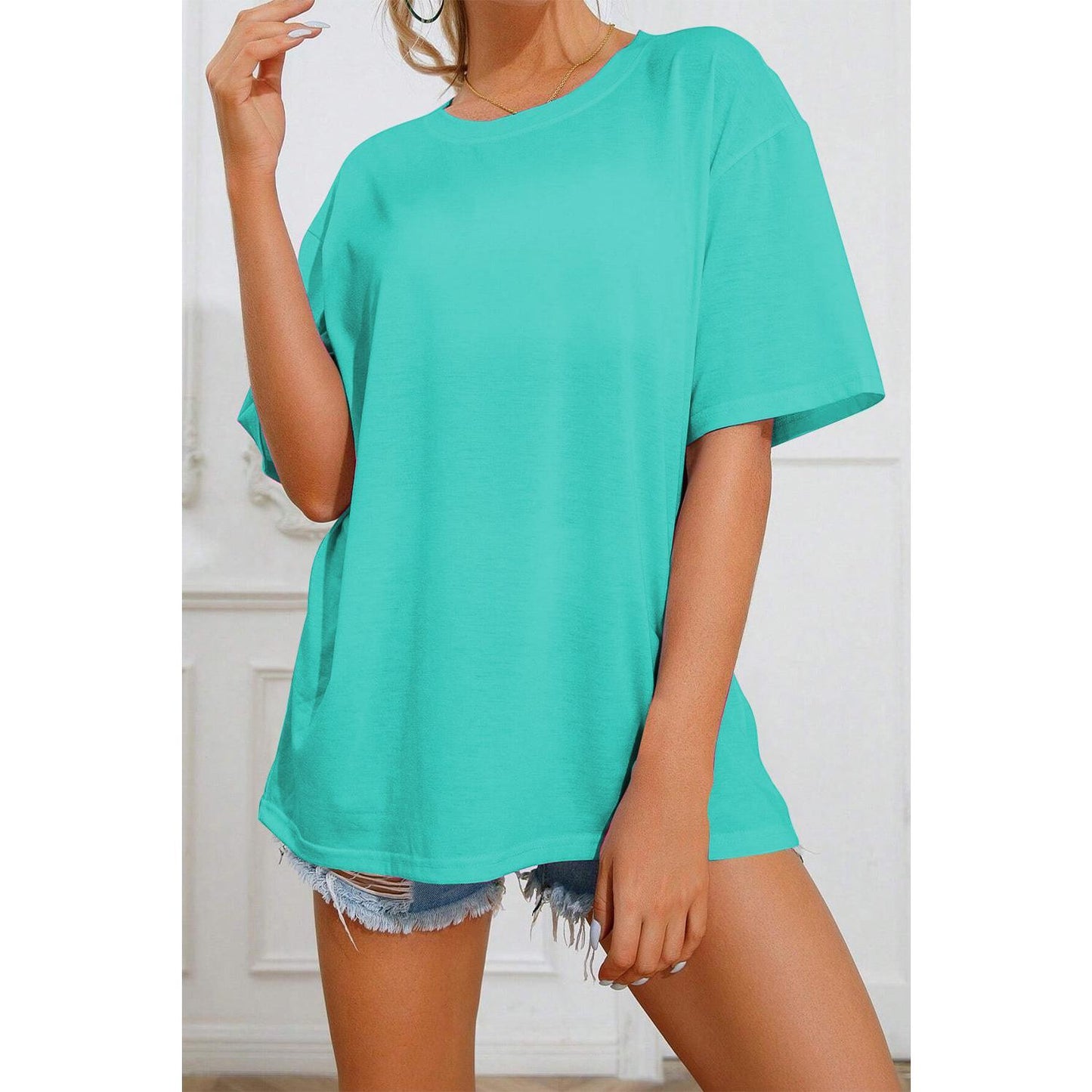 SUN SHINE ON MY MIND Round Neck T-Shirt Sleeve Top custom shirts Womenswear Basic