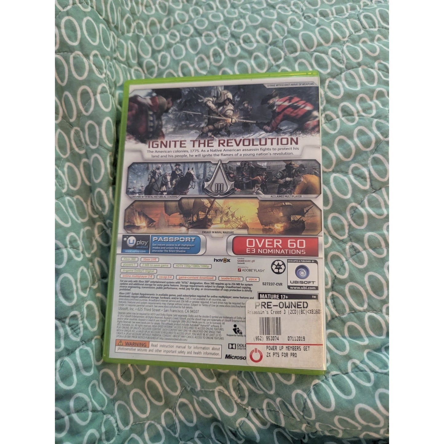 Xbox 360 Assassins Creed 3 Gamestop Edition