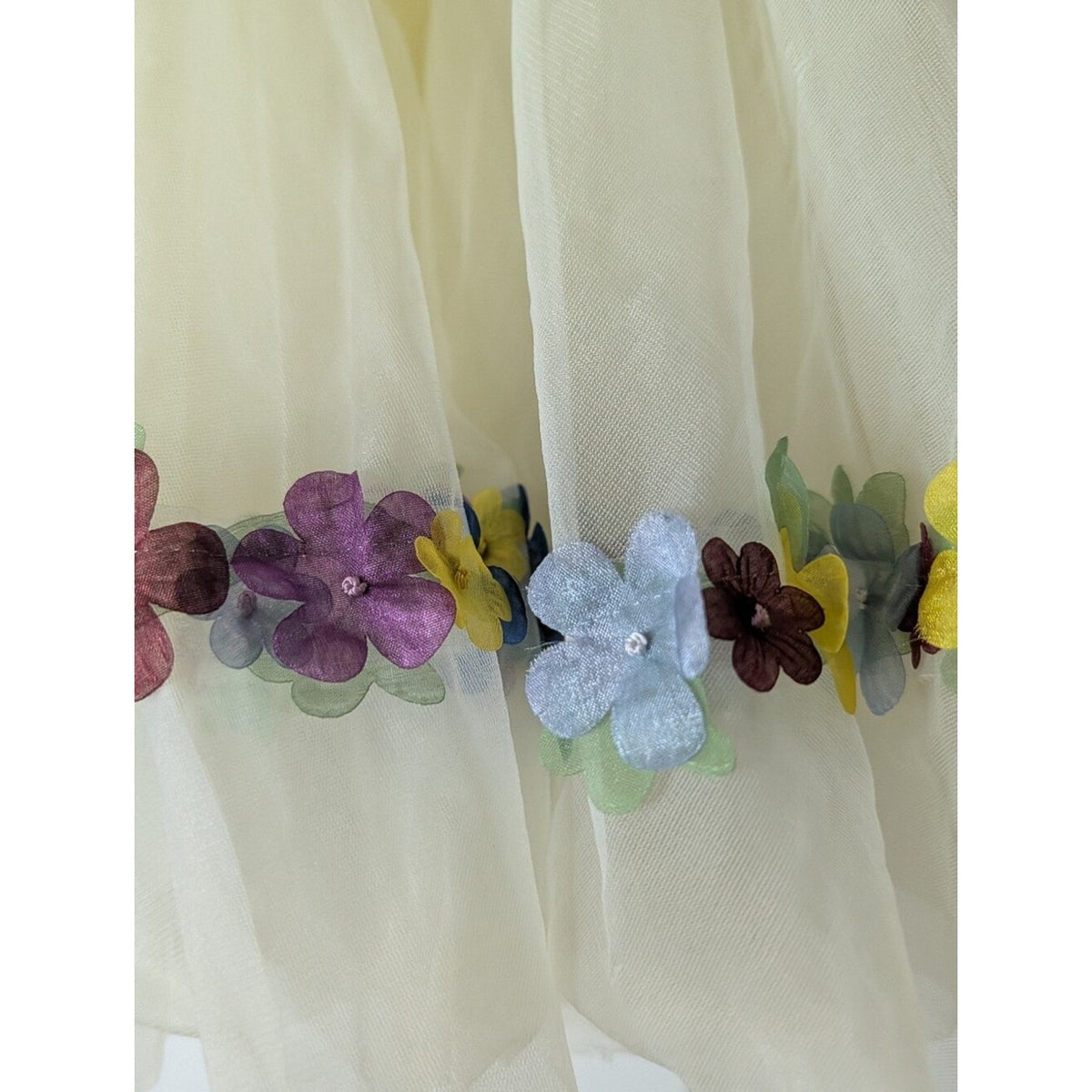 costume gallery girls medium fairy princess dress blue ivory floral tulle sequin