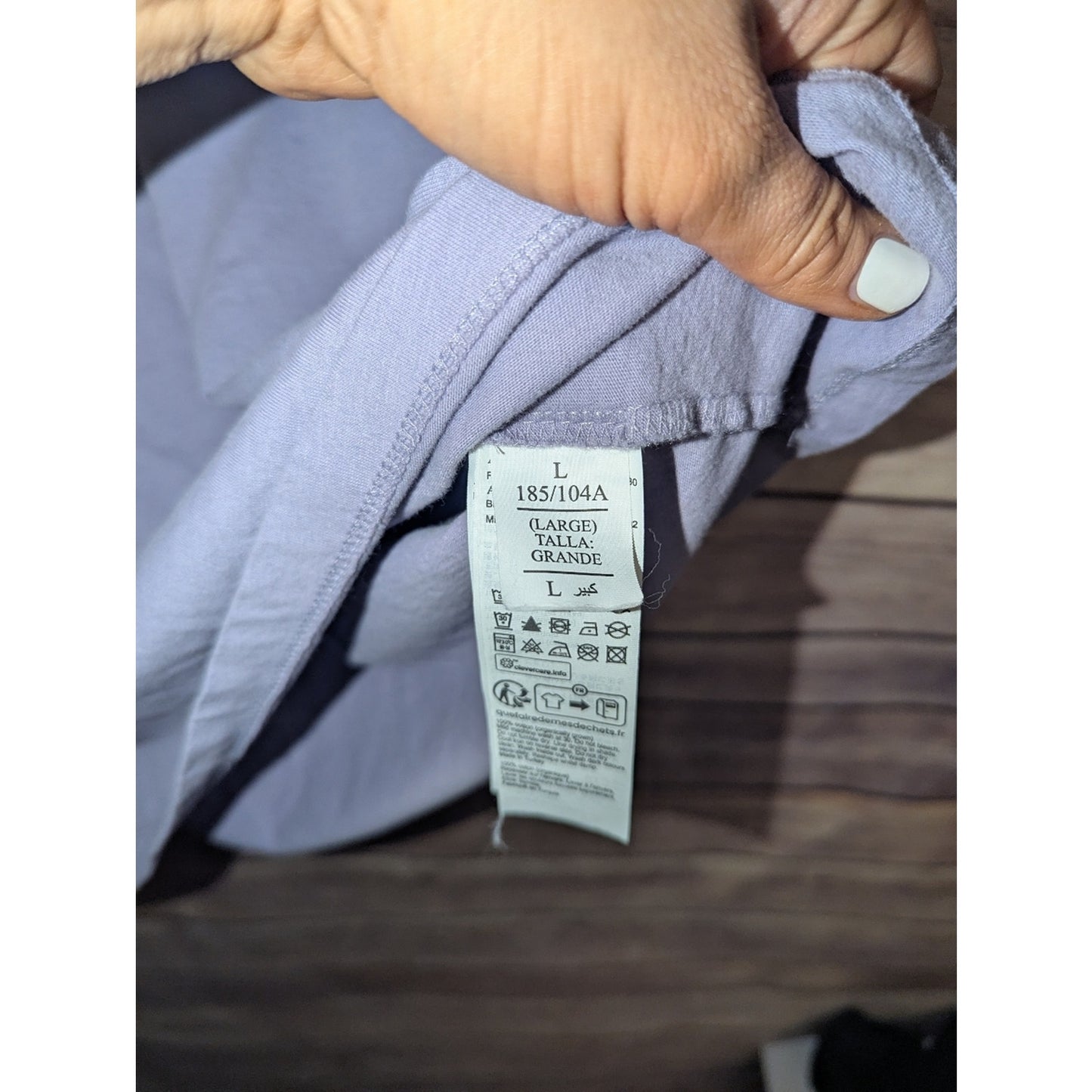 AllSaints Men’s Large Lavender Crewneck T Shirt Short Sleeve Organic Cotton Tee