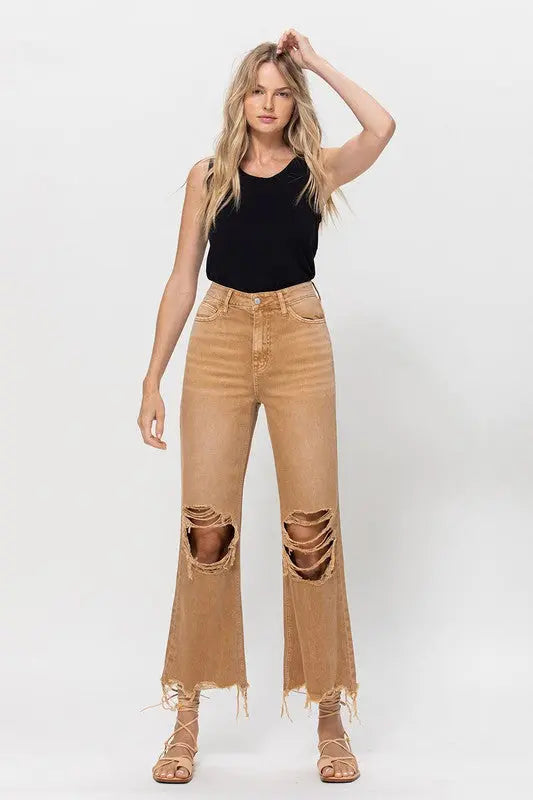 90's Vintage Crop Flare jeans - Scarlett's Riverside Boutique 