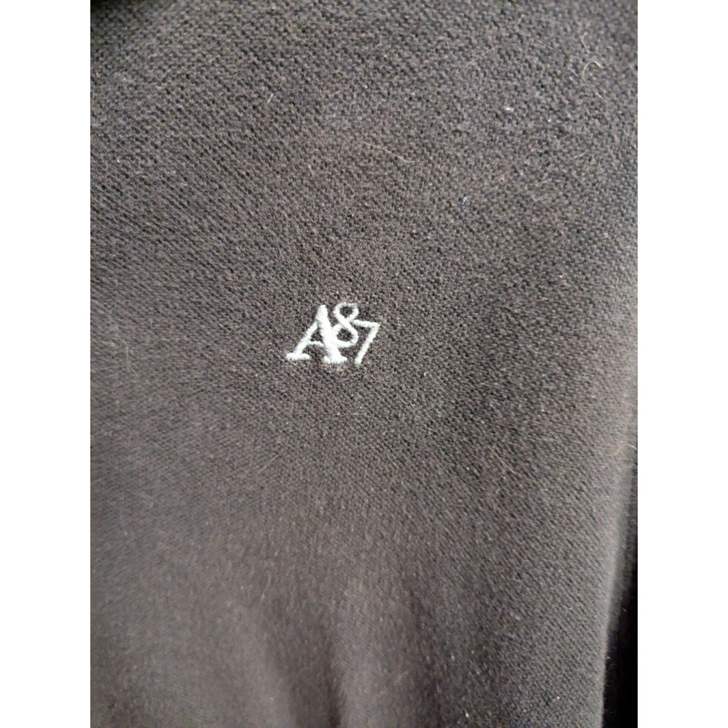 Men's Y2k-Aeropostale Men's Black Polo Shirt, size, L Short Sleeve A87.