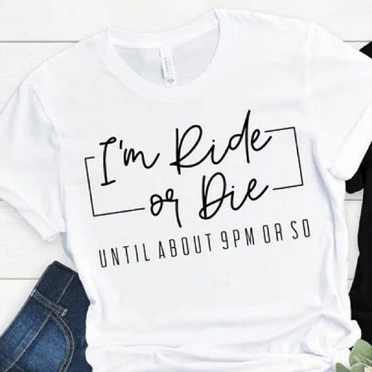 White Graphic T-Shirt with Funny Quote