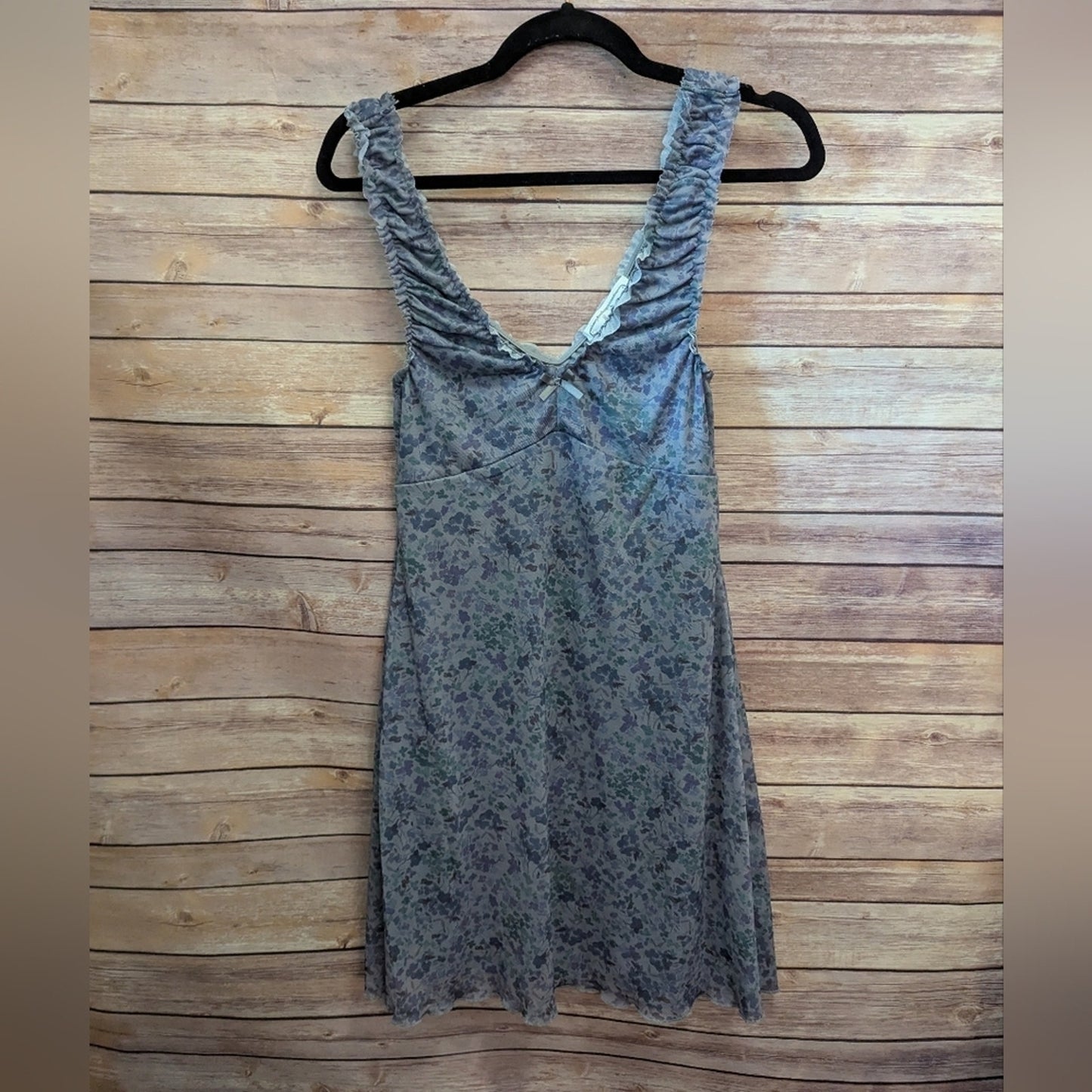 Hippie Rose Juniors Blue V-Neck Dress Y2K Size M
