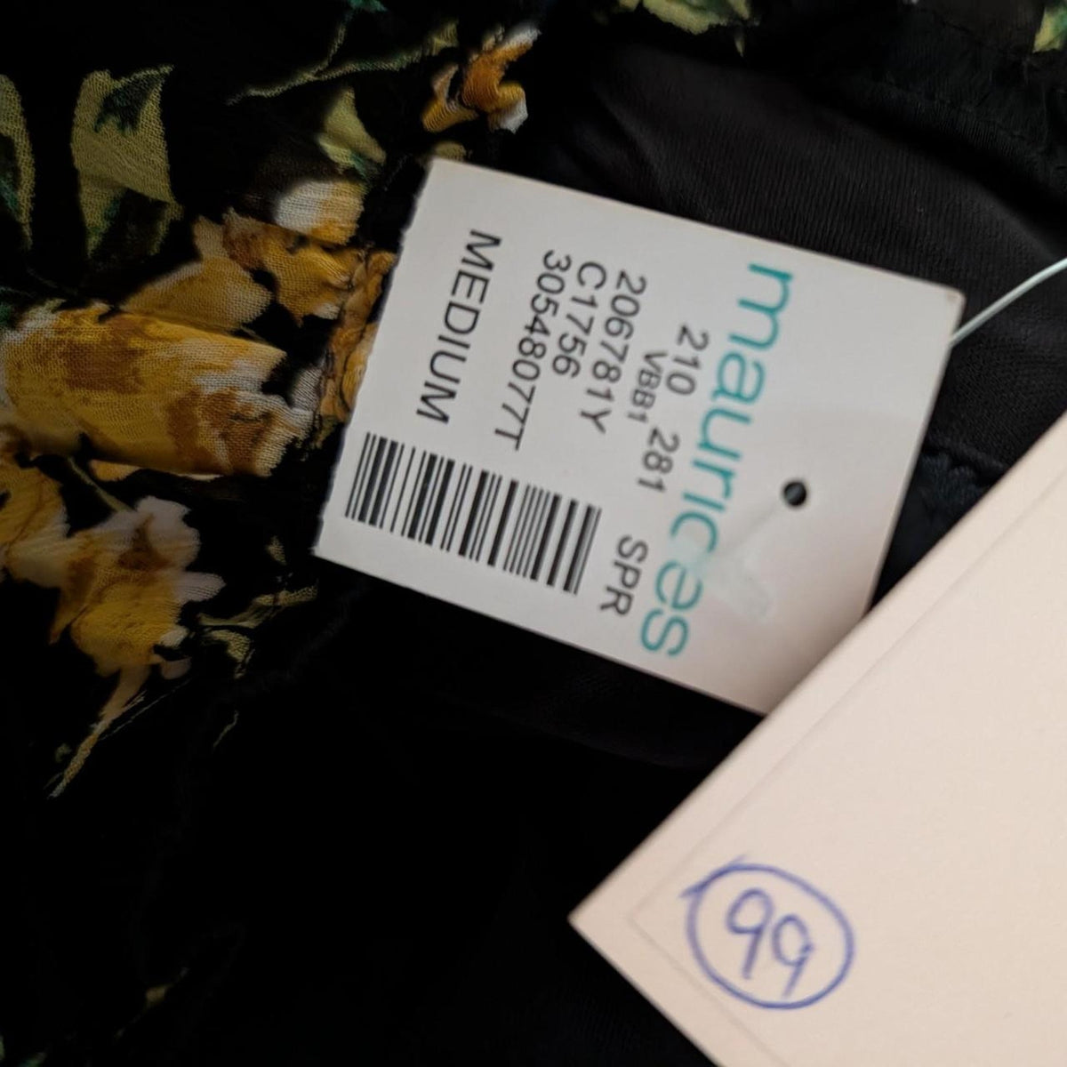 Maurices black dress with yellow