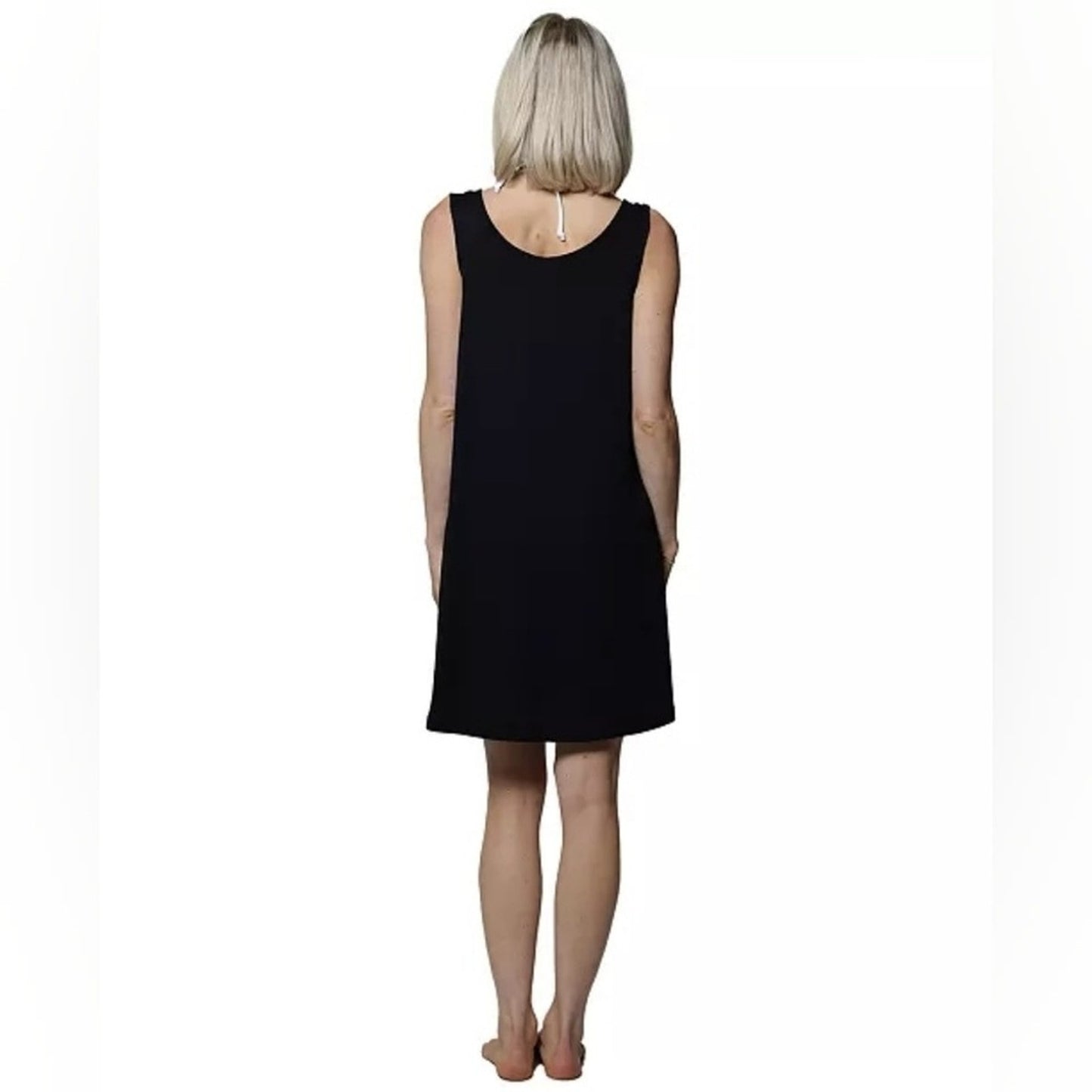 J ValdiSolid Bondi Ring Tank Swim Coverup Dress Sz L #F15