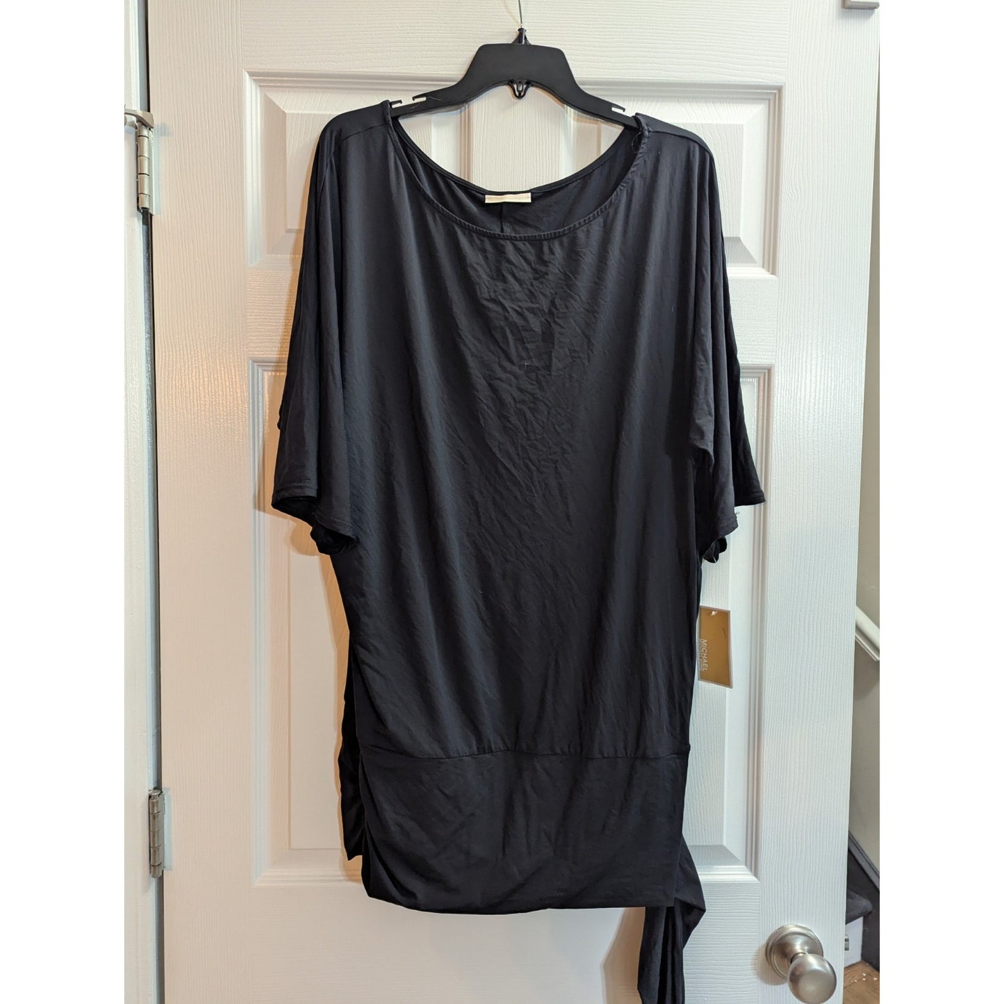 Michael Kors Womens Black Classic Side Tie Swim Cover-Up Size Medium #G41
