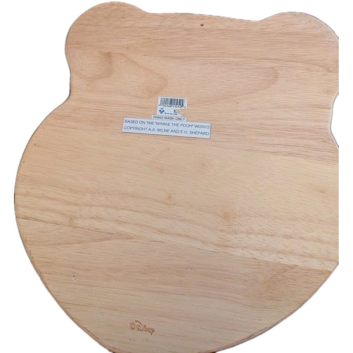 Disney Winnie the Pooh Wooden Cutting Board Cheese Board Bear Face 14" x 12.5"