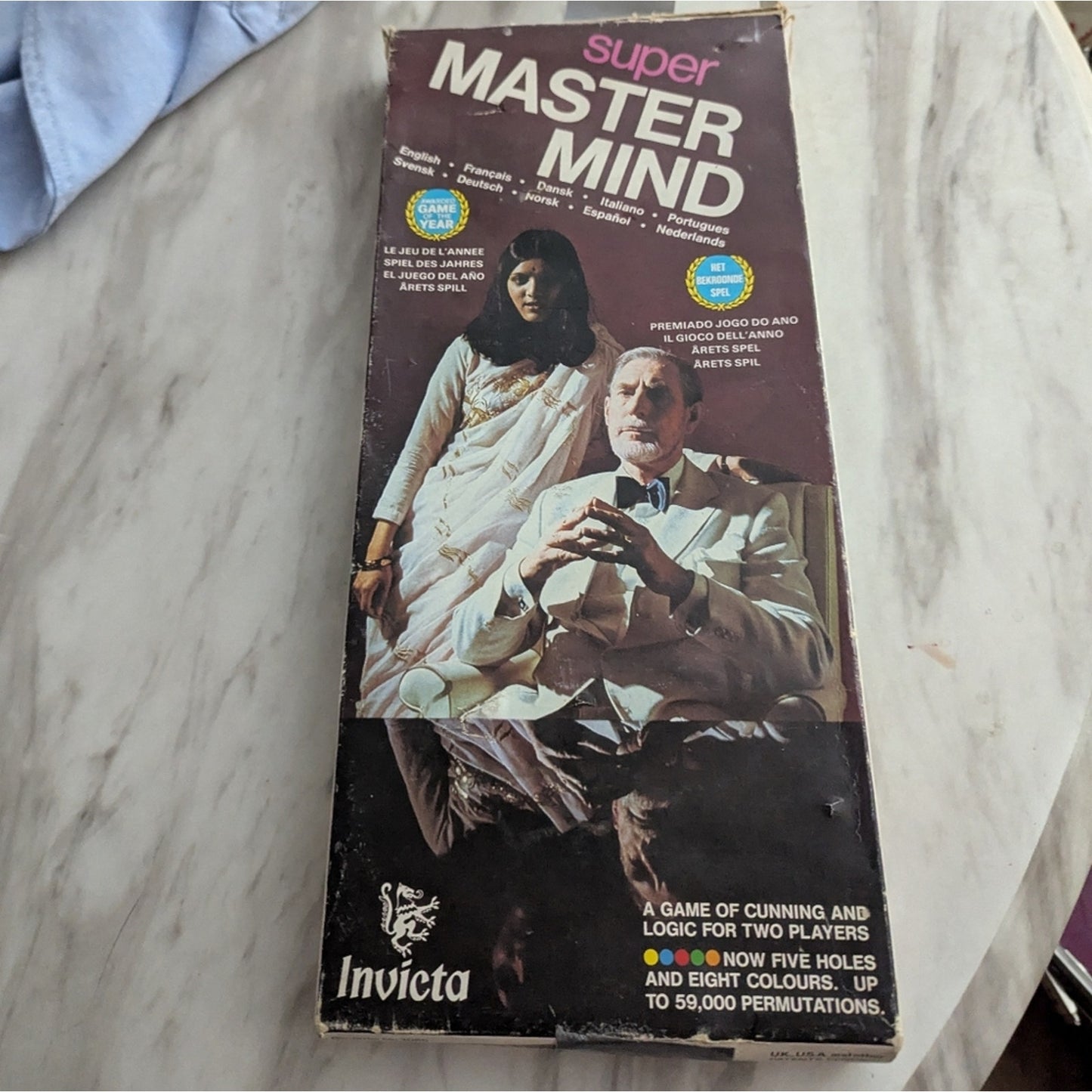 Vintage Invicta Super Master Mind Game 1970s Strategy Logic Game Complete #E