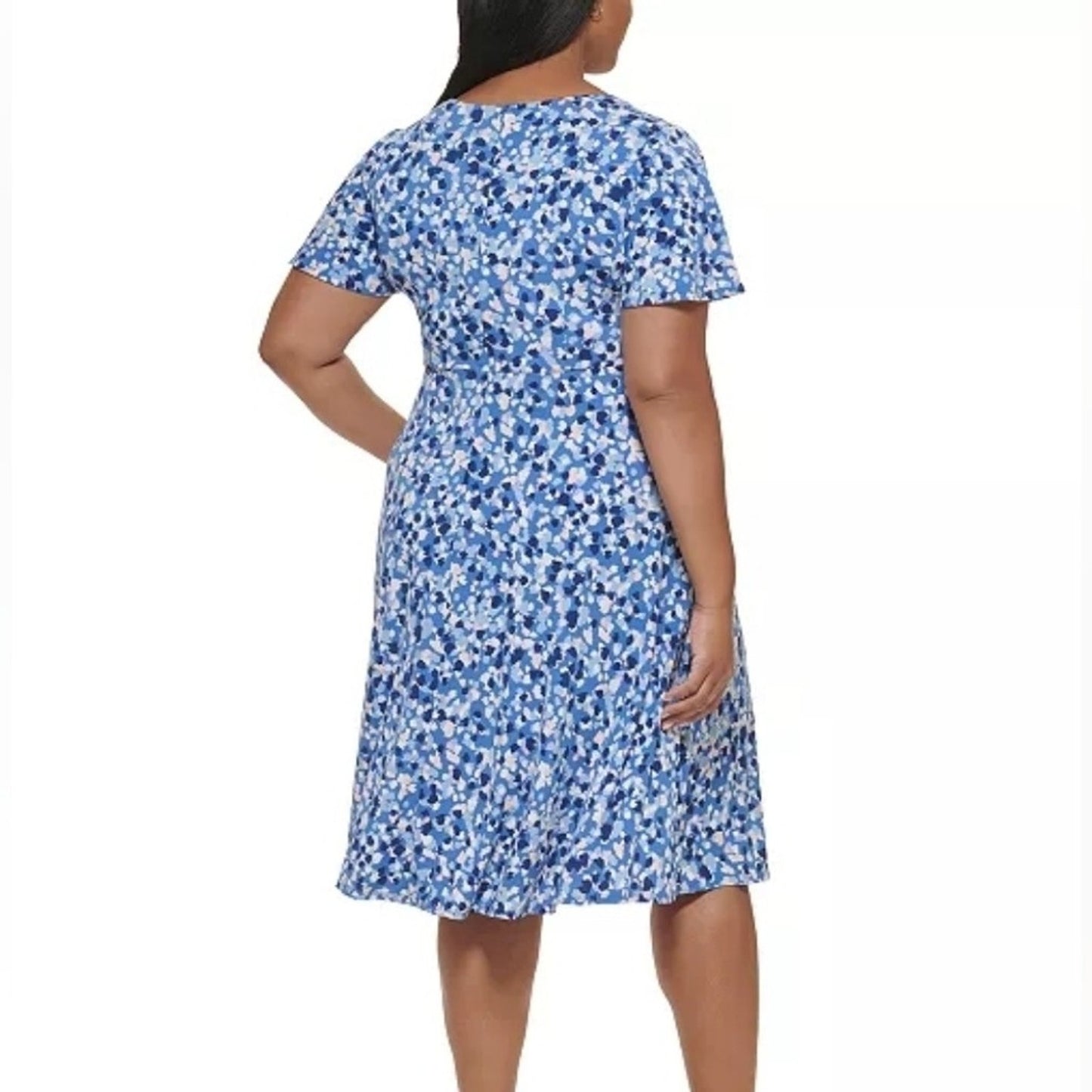 Jessica Howard Dress Women's 20W NWT Blue Floral Empire Waist. #F10s