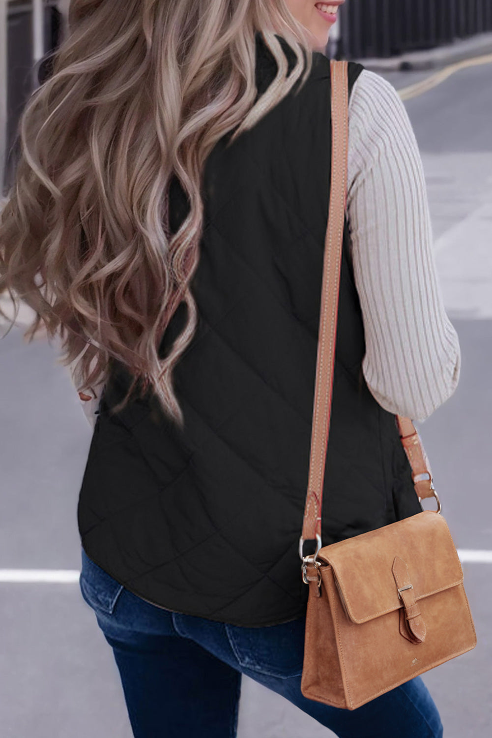 Pink Fleece Lined Quilted Vest