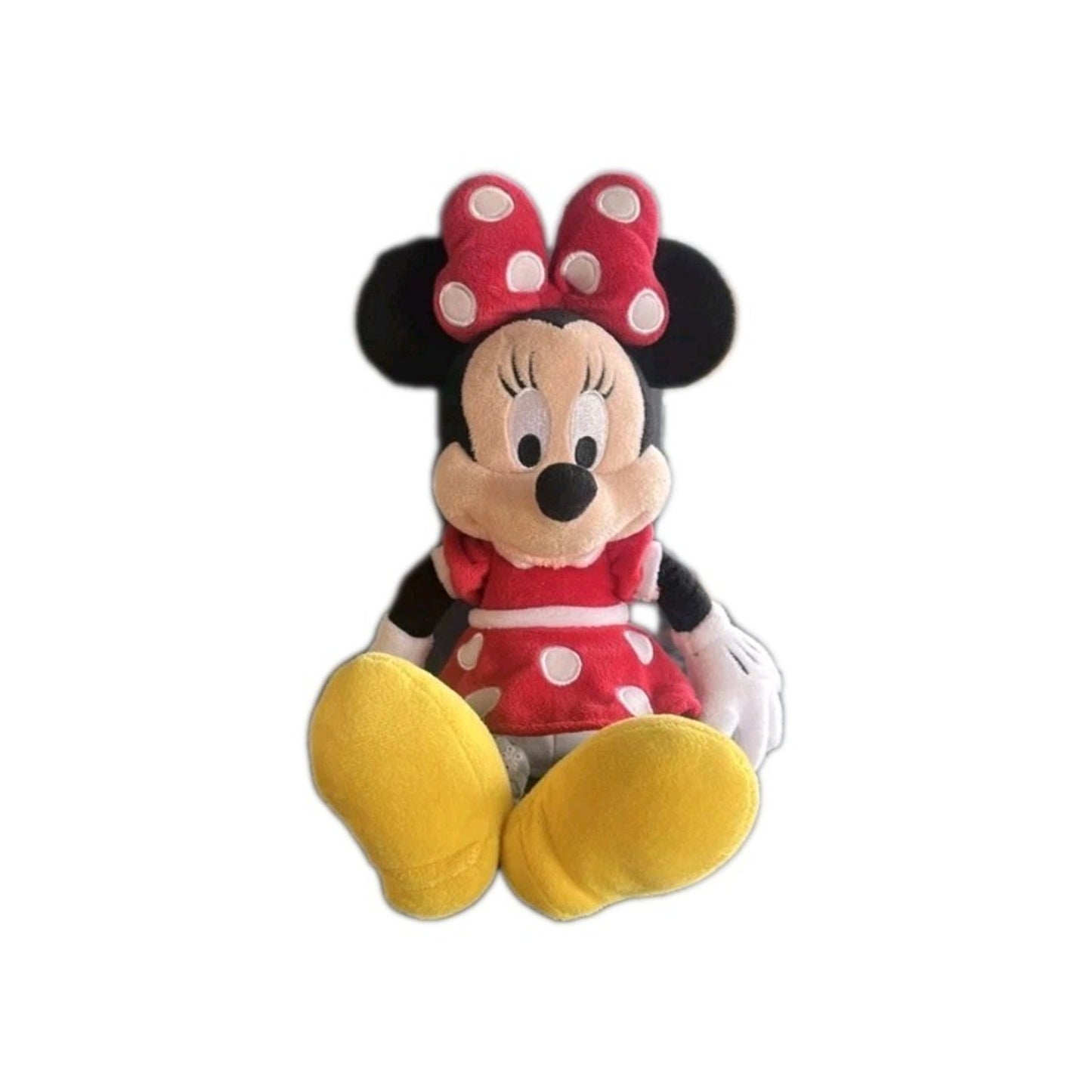 Disney Parks Minnie Mouse Plush Red Polka Dot Dress Stuffed Animal Authentic