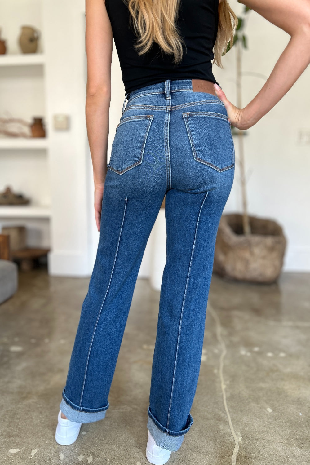 Judy Blue Full Size High Waist, Straight Jeans. 30" inseam - Scarlett's Riverside Boutique 