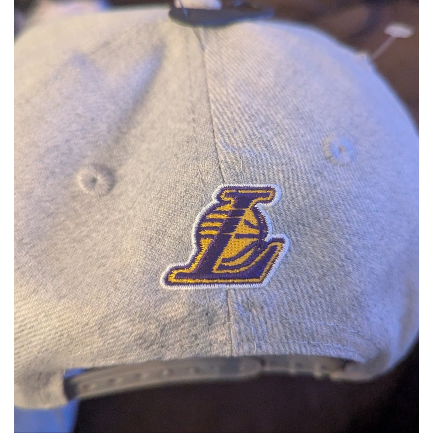 Los Angeles Lakers Snapback Hat | Ultra Game NBA Cap | Gray & Gold | One Size