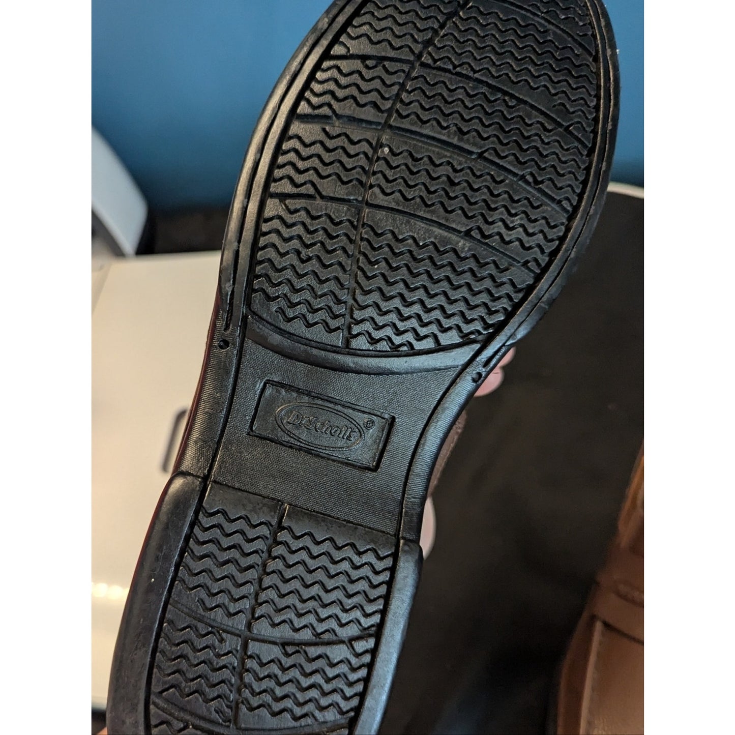 Dr. Scholl’s Brown Leather Loafers Men’s 10D Slip On Comfort Dress Casual Shoes