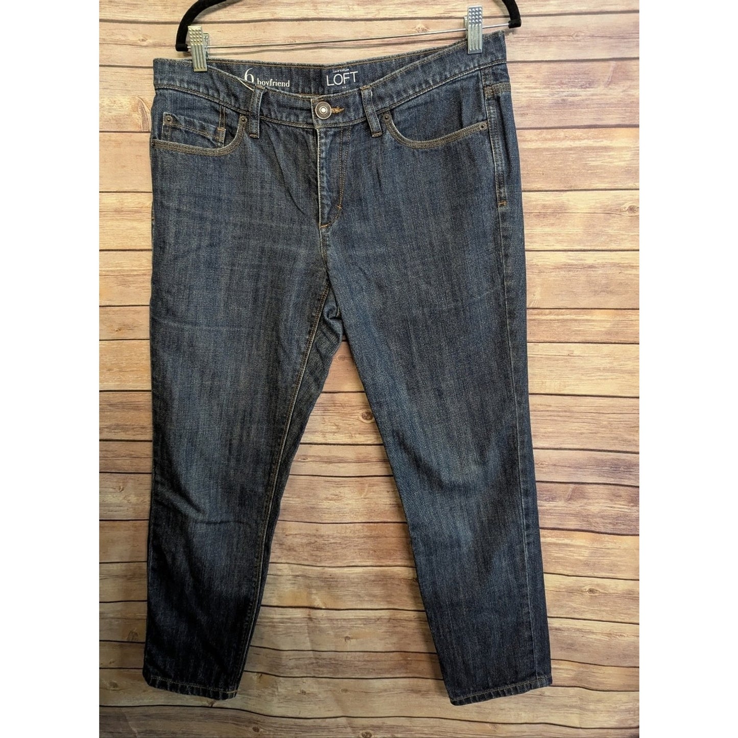 LOFT Boyfriend Jeans in Dark Wash