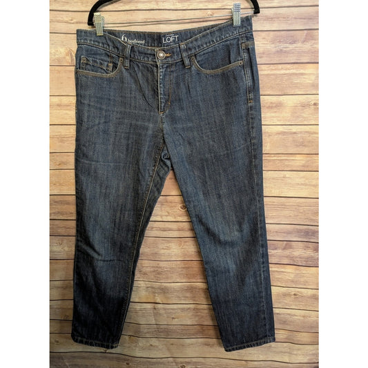 LOFT Boyfriend Jeans in Dark Wash