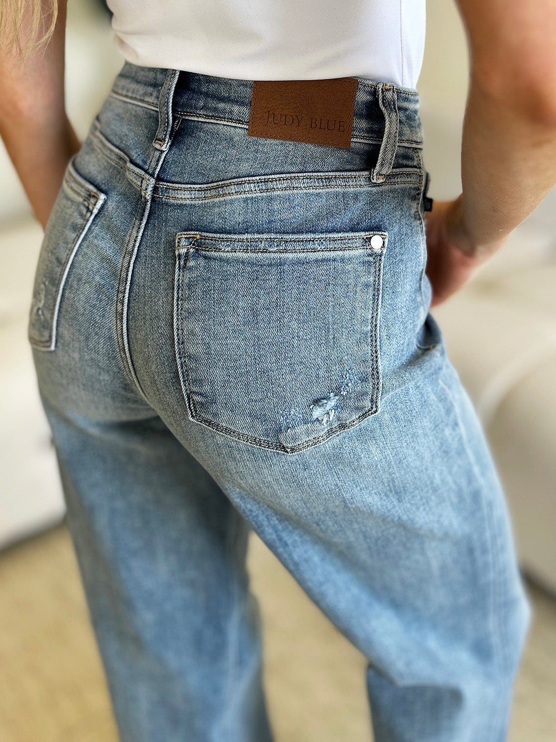 Judy Blue Full Size High Waist Straight Jeans - Scarlett's Riverside Boutique 