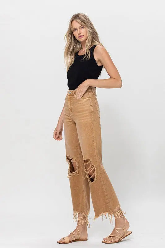 90's Vintage Crop Flare jeans - Scarlett's Riverside Boutique 