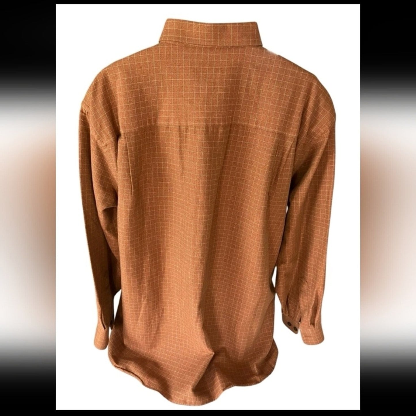 Mark Shale Men's Size Medium Button Down Shirt Copper Orange. #F4