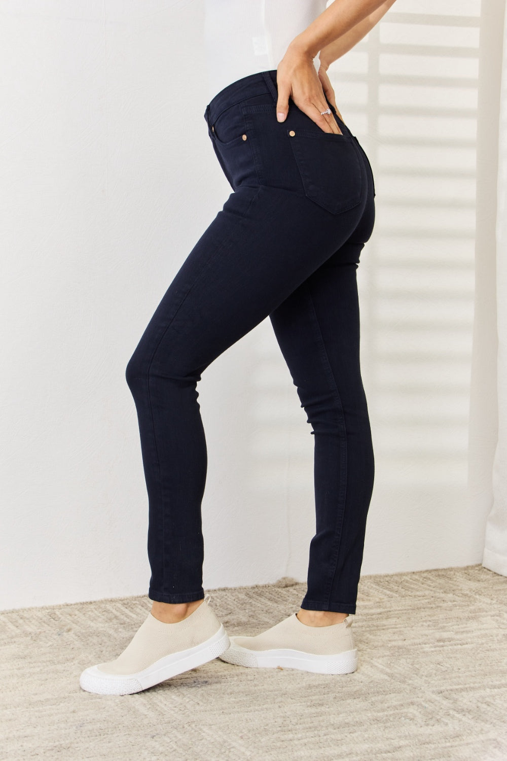 Judy Blue Full Size Garment Dyed Tummy Control Skinny Jeans - Scarlett's Riverside Boutique 