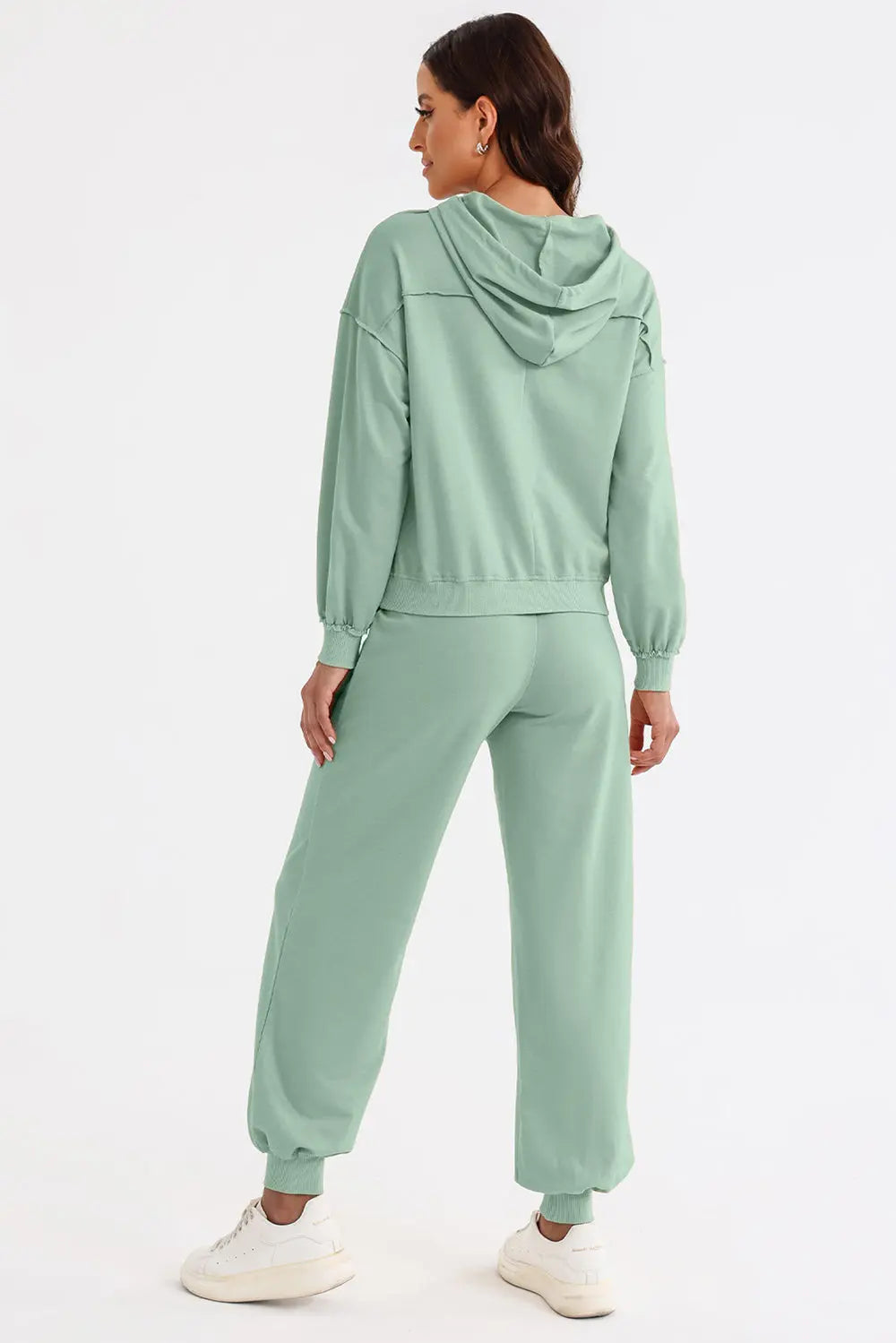 Cutout Drawstring Hoodie and Joggers Active Set - Scarlett's Riverside Boutique 