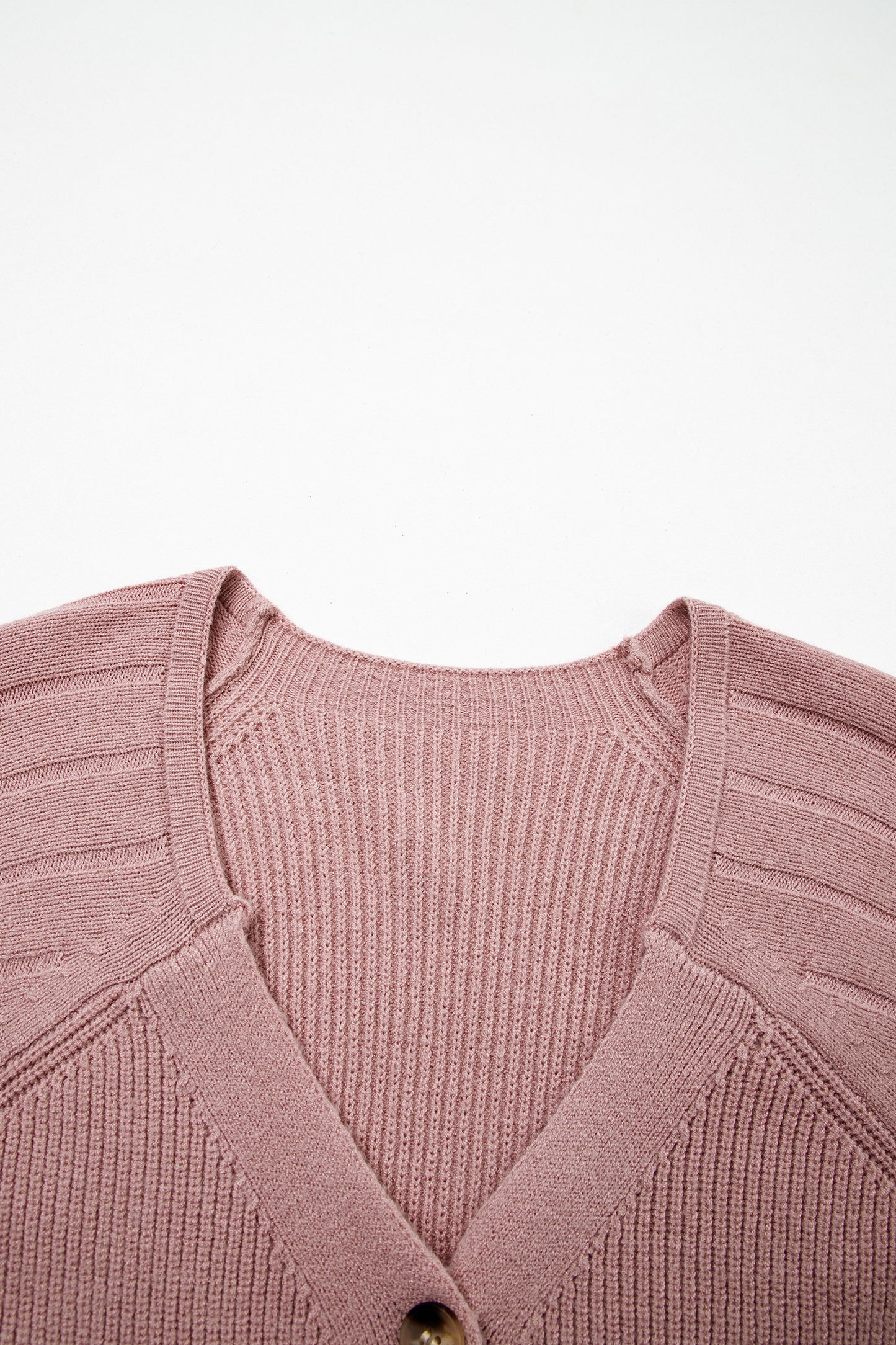 Soft Taupe Balloon-Sleeve Button Cardigan ✨