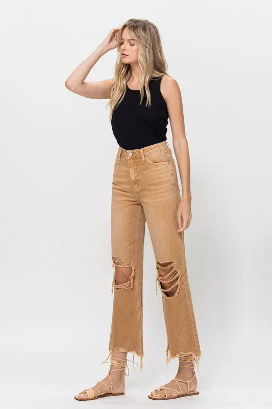 90's Vintage Crop Flare jeans - Scarlett's Riverside Boutique 