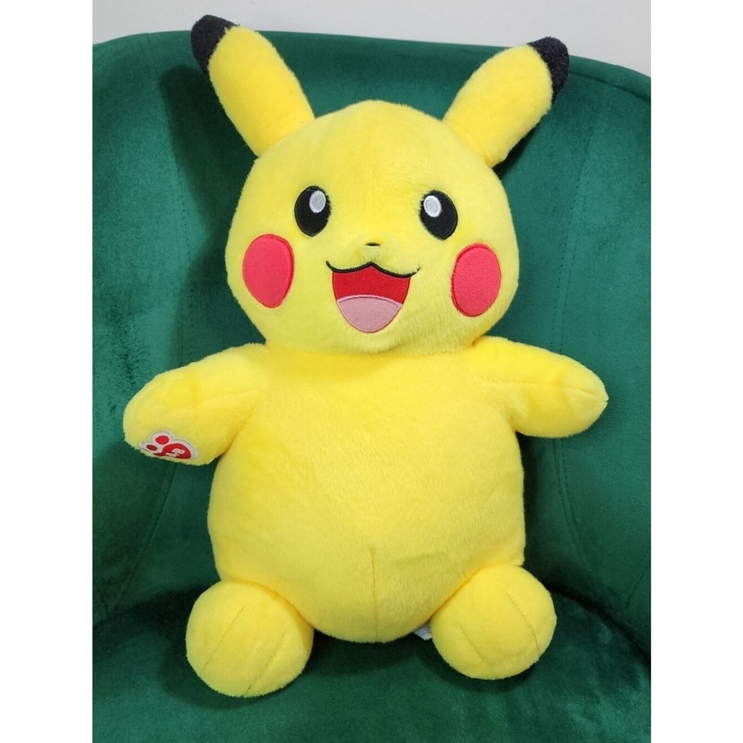 Build-A-Bear Pokémon Pikachu Plush Stuffed Animal Yellow BAB Paw Sound Toy