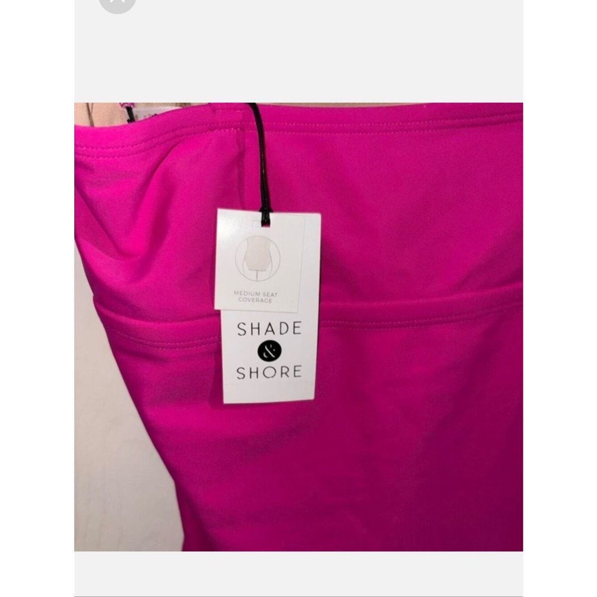 Shade & Shore Hot Pink Square Neck One Piece Swimsuit Women’s XL 16 NWT