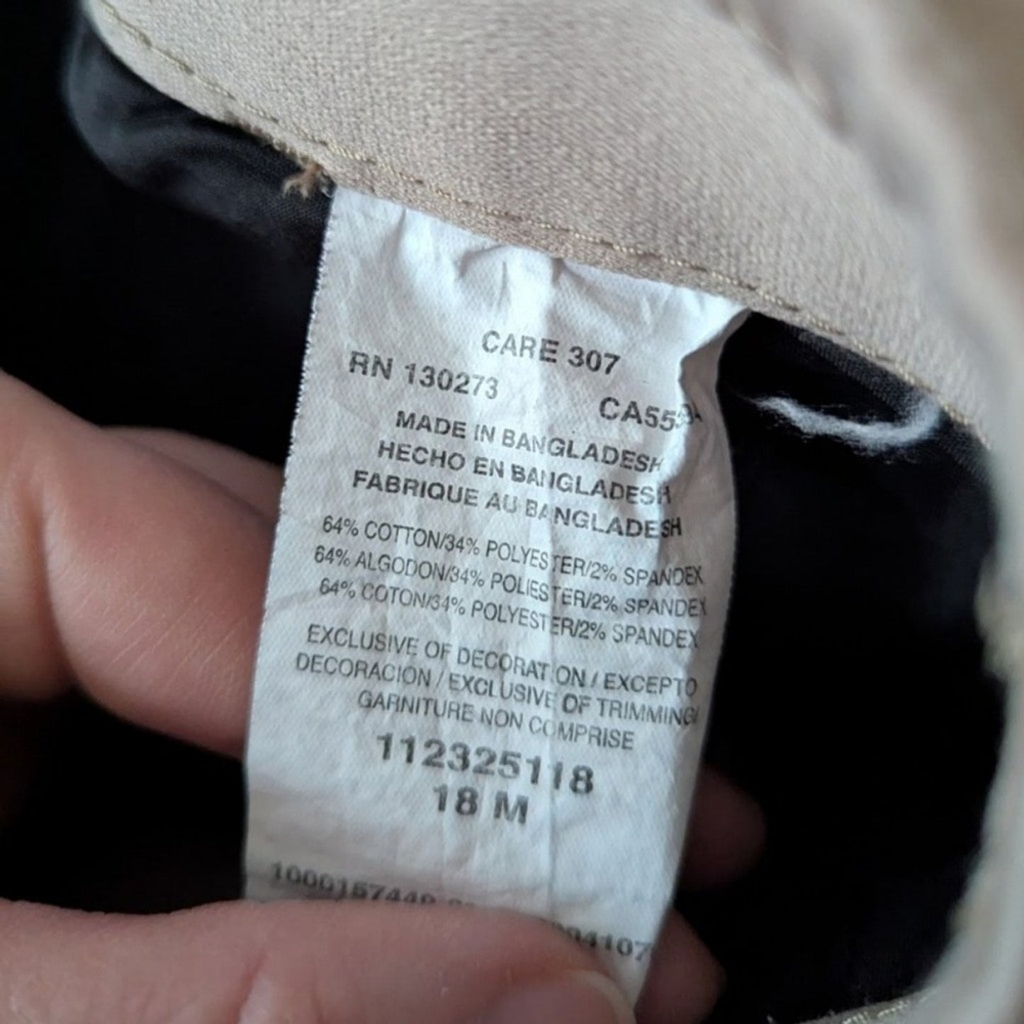 Lee Women's Khaki Dress Pants Size 18M Classuc Straight Leg, Work Slacks #E15