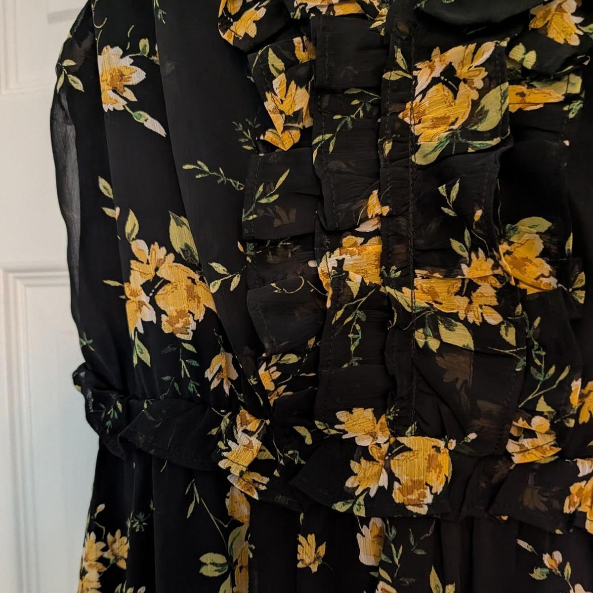 Maurices black dress with yellow