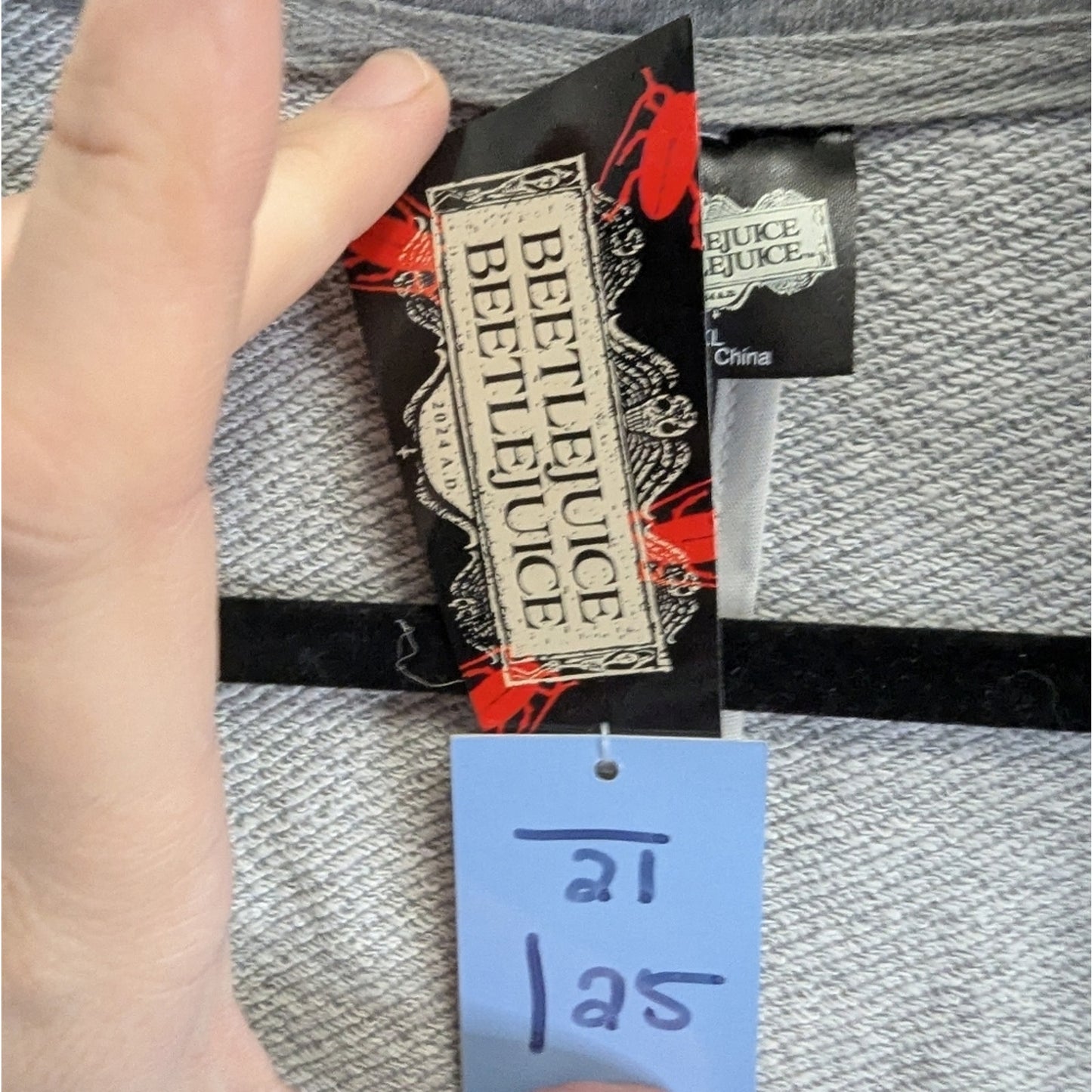 Exclusive Beetlejuice Astrid Graphic Blazer - Heather Gray Sz 2xl
