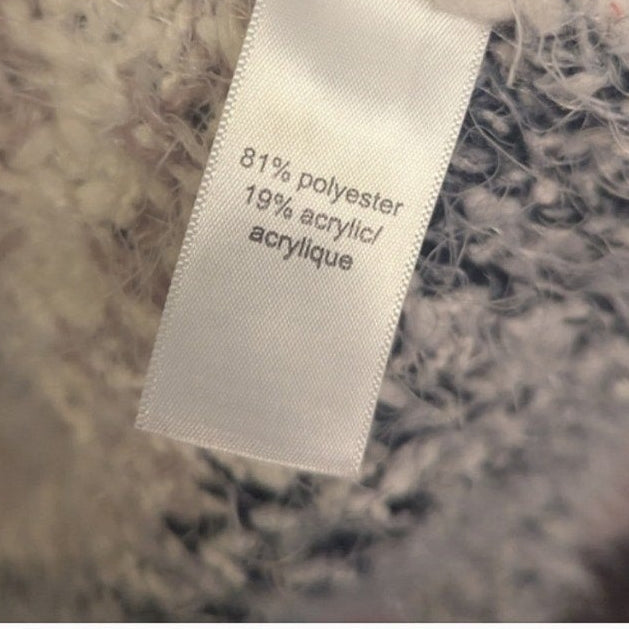 Maurices Size M, Chunky Knit Open Front Cardigan – Gray & Cream Striped Cozy.C34