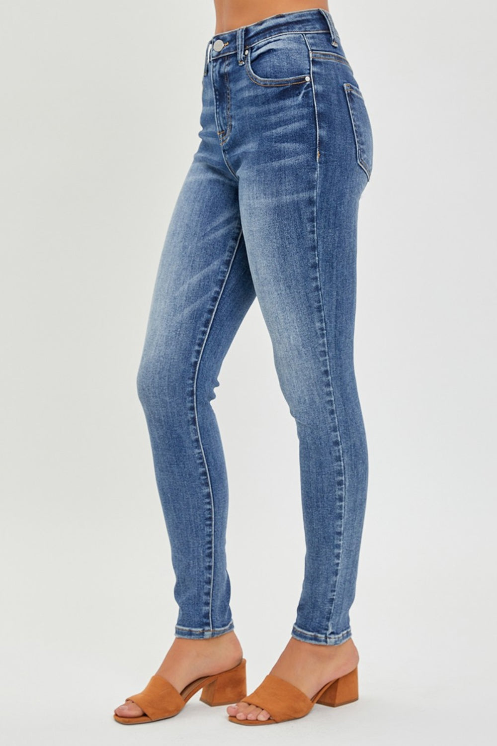 RISEN Full Size Mid Rise Ankle Skinny Jeans - Scarlett's Riverside Boutique 