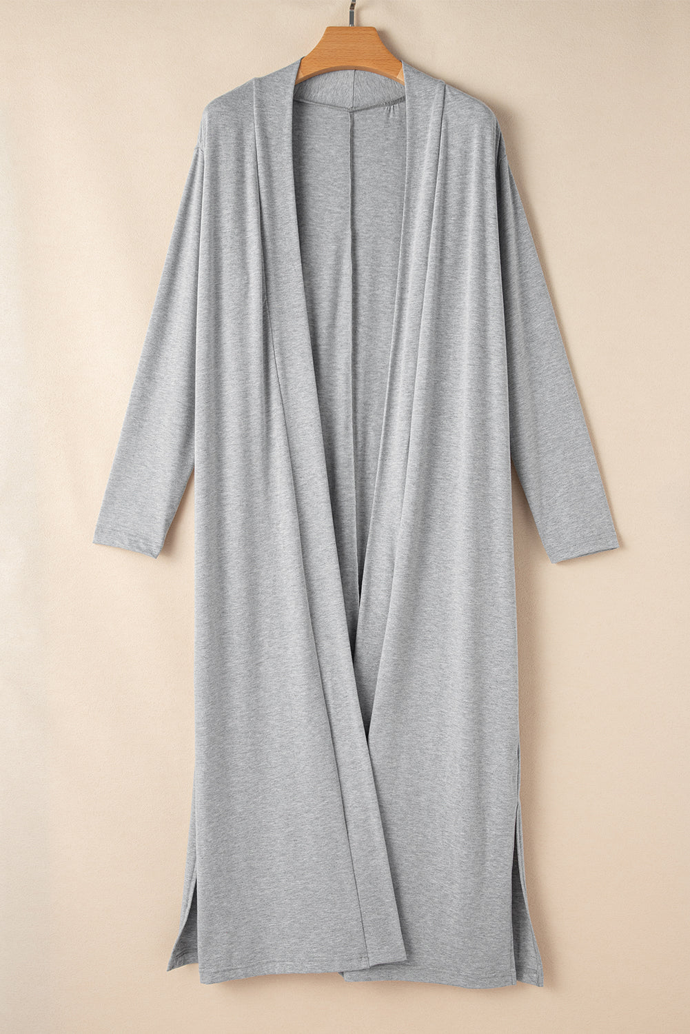 Light Grey Split Long Cardigan and Skinny Pants Lounge Set - Scarlett's Riverside Boutique 