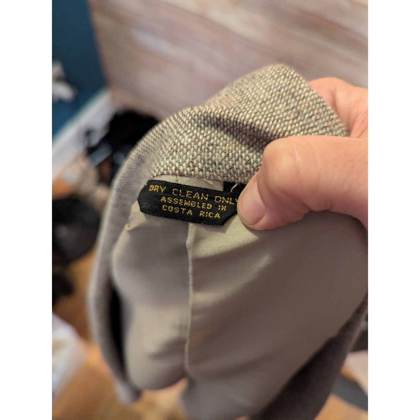 Vintage Farah Clothing Co. Mens Blazer Elbow Patches & Button Closure Wool