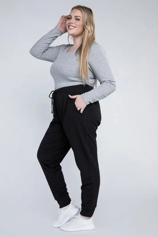 Plus-Size Jogger Pants - Scarlett's Riverside Boutique 