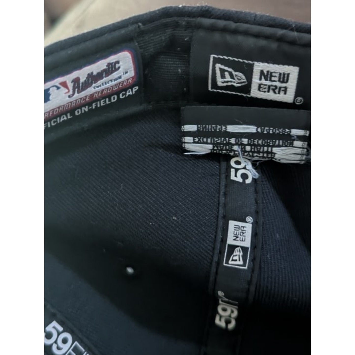 Detroit Tigers MLB New Era Authentic "Home" 59FIFTY Fitted Hat - Navy Size 7 3/8