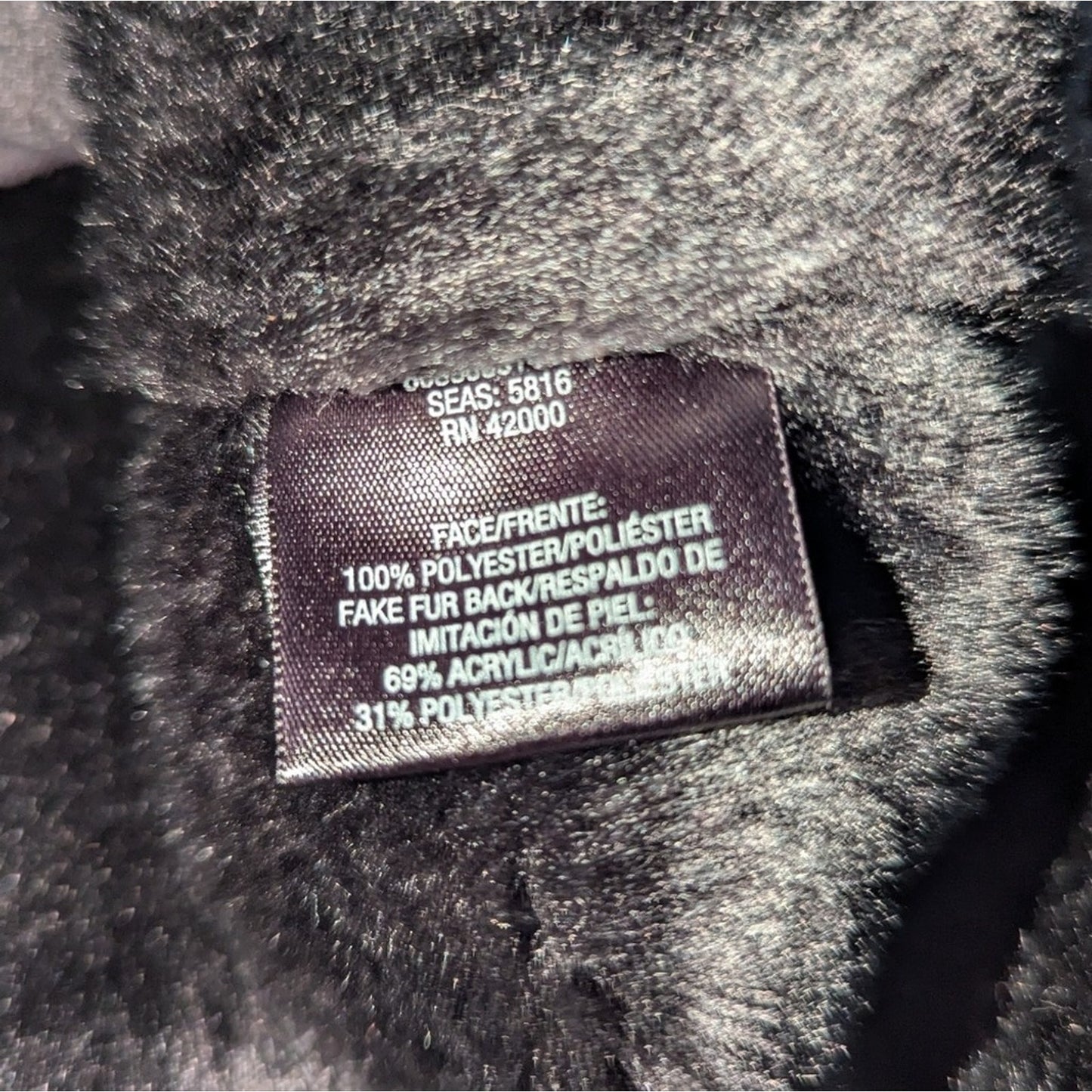 Northwest Territory Charcoal Black Zip Up Coat. Sz L #E3