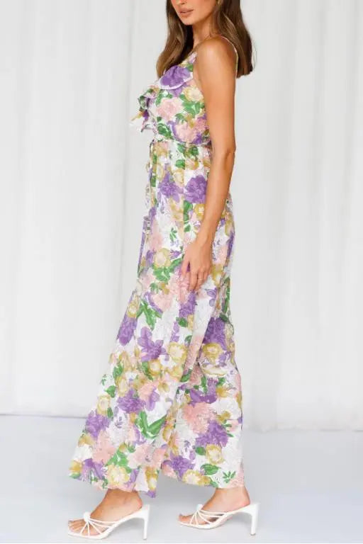 Floral Print Wide Leg Jumpsuit - Scarlett's Riverside Boutique 