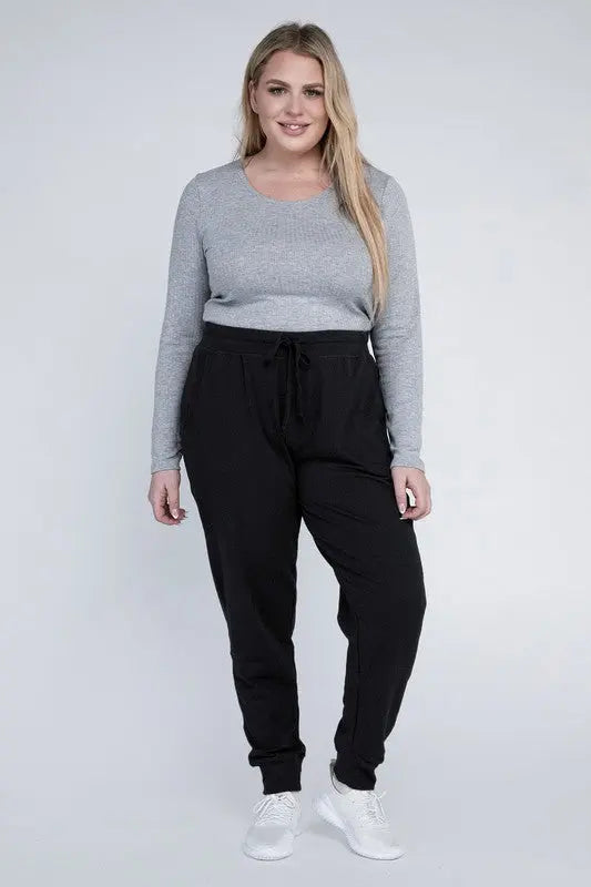 Plus-Size Jogger Pants - Scarlett's Riverside Boutique 