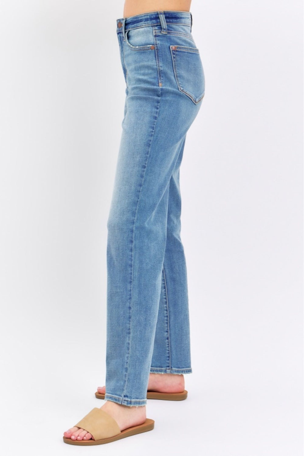 Judy Blue Full Size High Waist Straight Jeans. 29" inseam - Scarlett's Riverside Boutique 