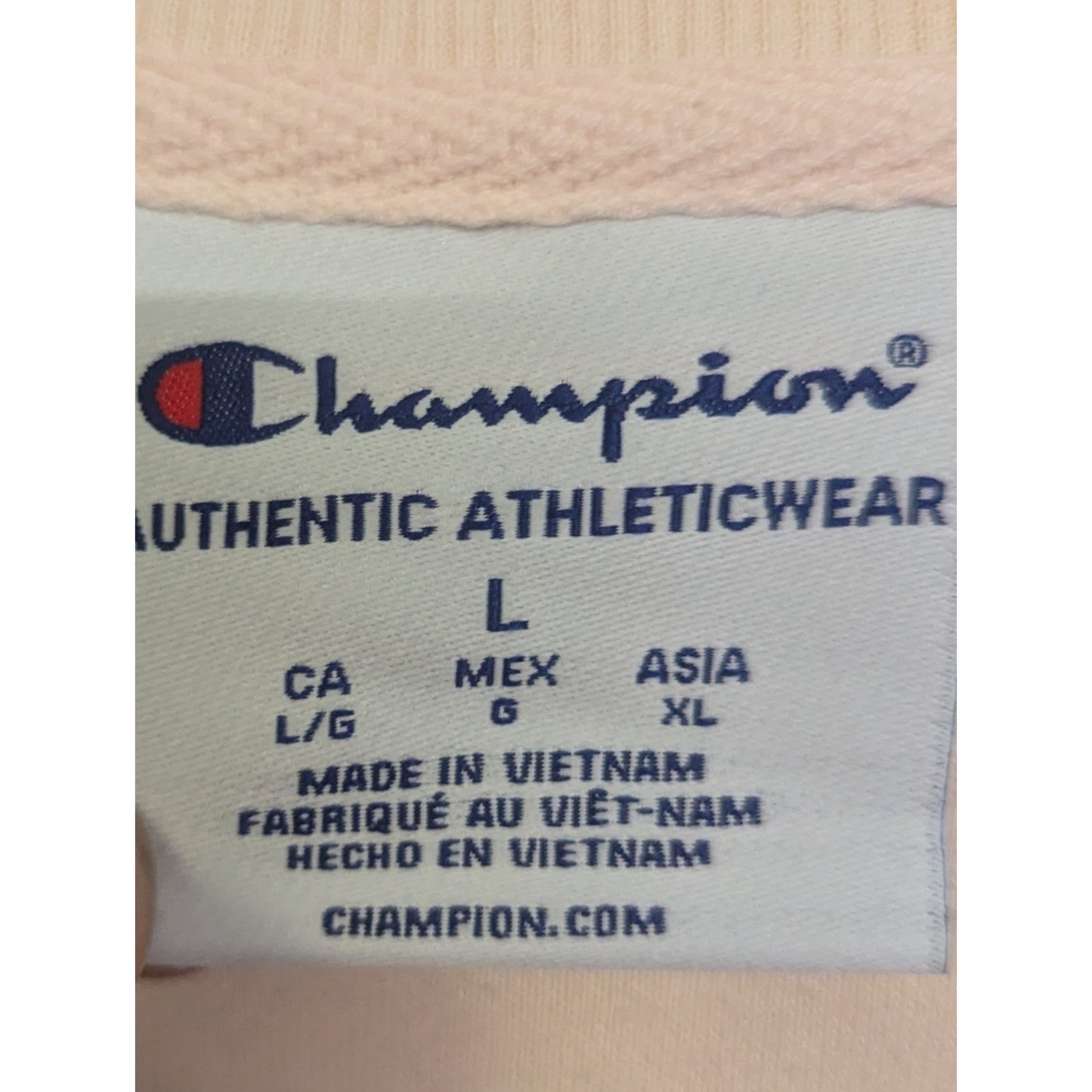 Champion Reverse Weave Sweatshirt Large Orange Ombre Crewneck Pullover Logo Slee