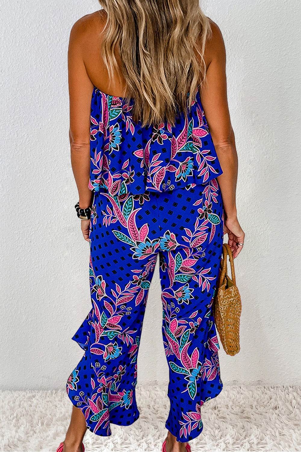 Printed Tube Jumpsuit - Scarlett's Riverside Boutique 