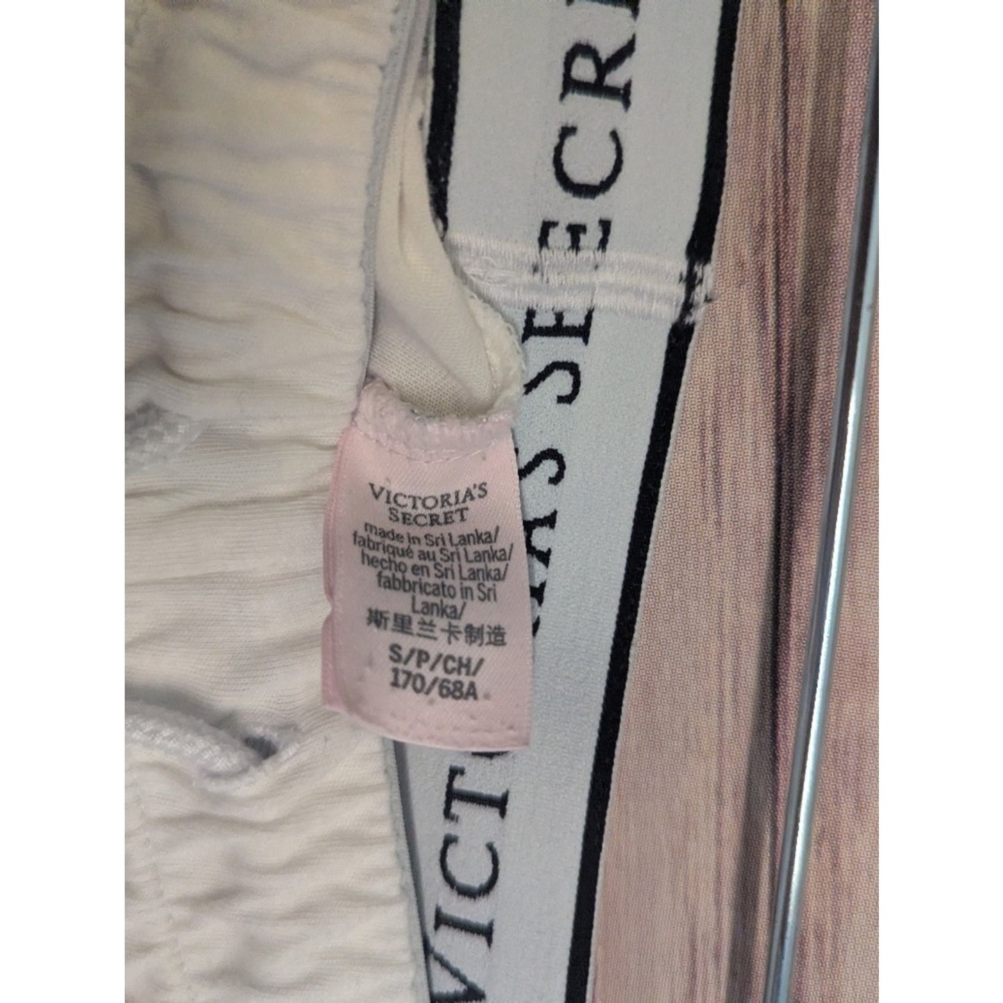 Victoria's Secret White Lounge Shorts Women's Small Drawstring Elastic Waist