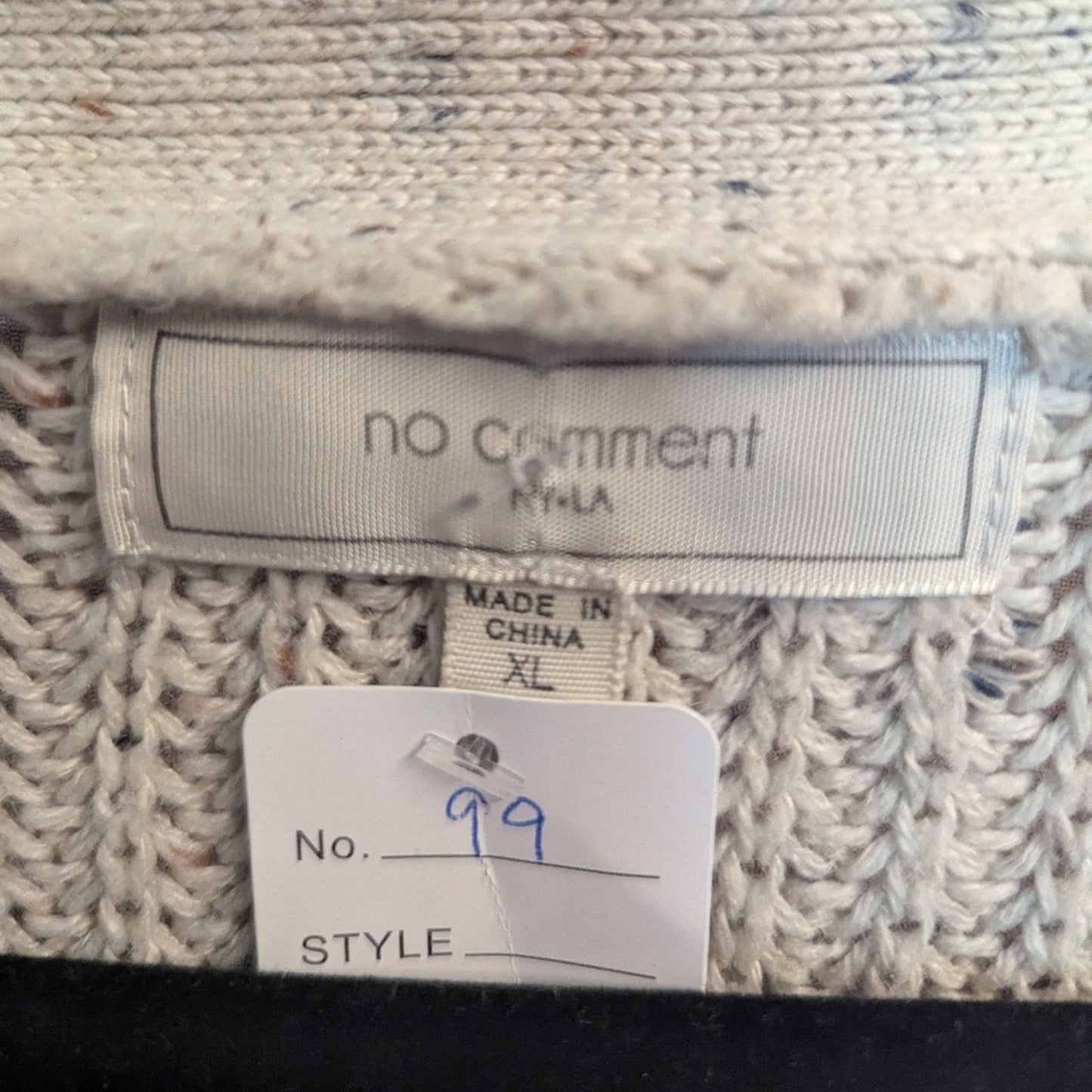 Cozy Cream Cropped Button-Up Sweater. Sz XL