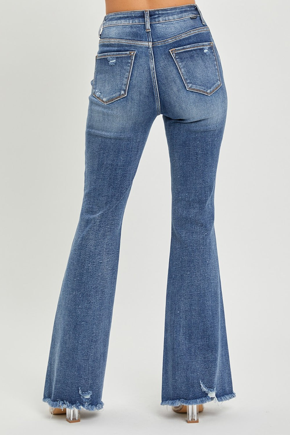 RISEN High Waist Distressed Fare Jeans - Scarlett's Riverside Boutique 