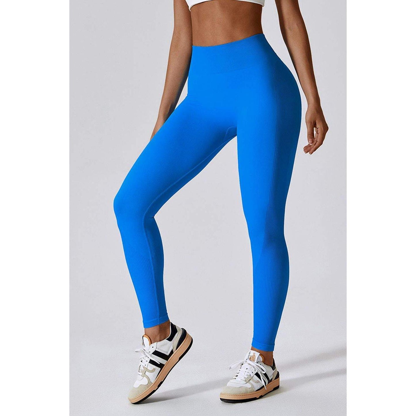 Wide Waistband Slim Fit Long Sports Leggings